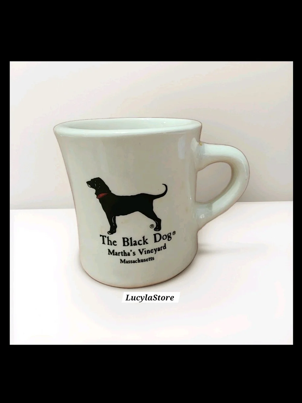 Vintage The Black Dog Martha's Vineyard MA Classic 10 oz White Ceramic Diner Mug